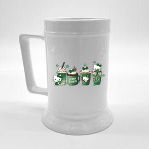 Lucky Latte St Patrick's Day Shamrock Kitty Lucky Latte Beer Stein