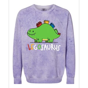 Legosaurus Legos Saurus Colorblast Crewneck Sweatshirt