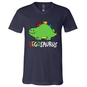 Legosaurus Legos Saurus V-Neck T-Shirt