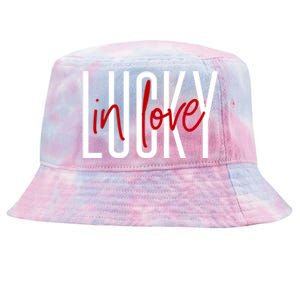 Lucky Love St Patricks Valentines Day Relationship Cute Gift Tie-Dyed Bucket Hat