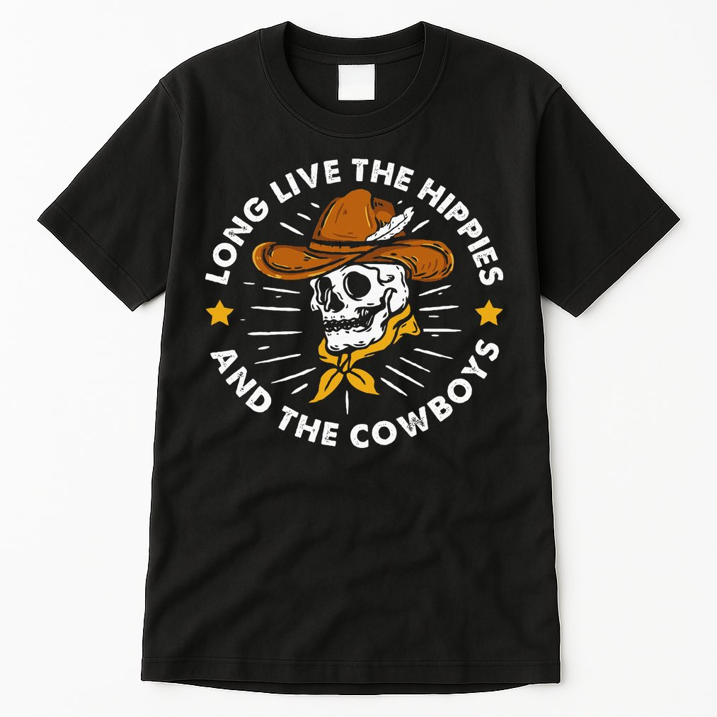 Long Live The Hippies And The Cowboys Tall T-Shirt