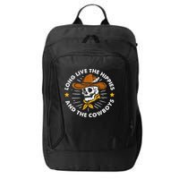 Long Live The Hippies And The Cowboys City Backpack