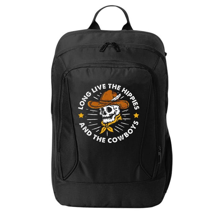 Long Live The Hippies And The Cowboys City Backpack