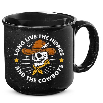 Long Live The Hippies And The Cowboys 15oz Campfire Ceramic Mug