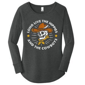 Long Live The Hippies And The Cowboys Women's Perfect Tri Tunic Long Sleeve Shirt