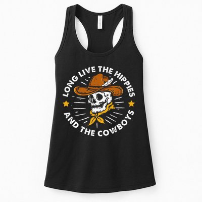 Long Live The Hippies And The Cowboys Womens Tank Top