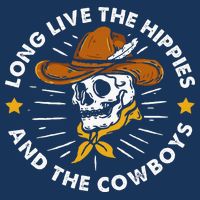 Long Live The Hippies And The Cowboys Infant Baby Jersey Bodysuit