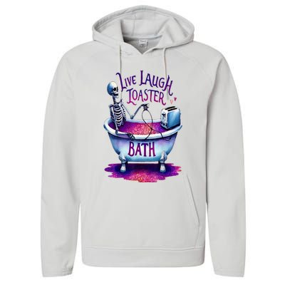 Live Laugh Toaster Bath Performance Fleece Hoodie