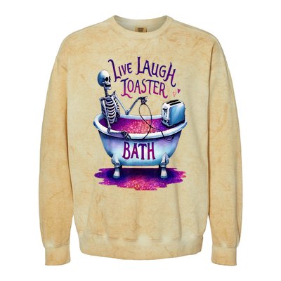 Live Laugh Toaster Bath Colorblast Crewneck Sweatshirt