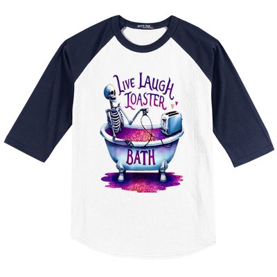 Live Laugh Toaster Bath Baseball Sleeve Shirt