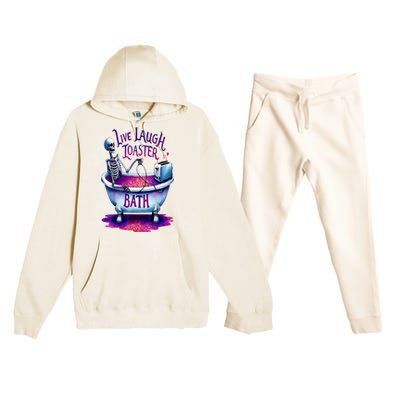 Live Laugh Toaster Bath Premium Hooded Sweatsuit Set