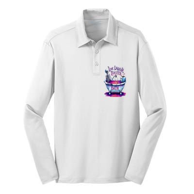 Live Laugh Toaster Bath Silk Touch Performance Long Sleeve Polo