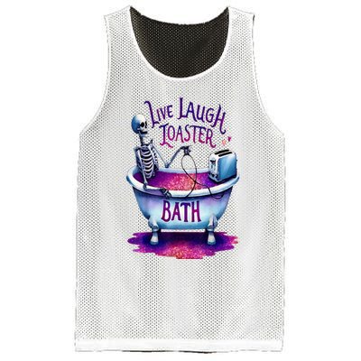 Live Laugh Toaster Bath Mesh Reversible Basketball Jersey Tank