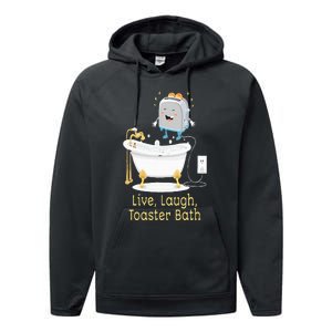 Mandatoryfunday Live Laugh Toaster Bath Performance Fleece Hoodie