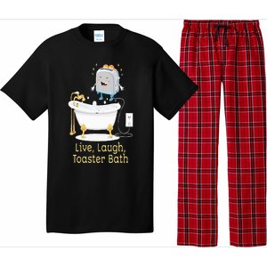 Mandatoryfunday Live Laugh Toaster Bath Pajama Set