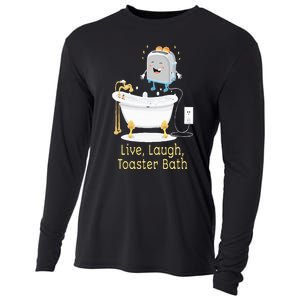 Mandatoryfunday Live Laugh Toaster Bath Cooling Performance Long Sleeve Crew