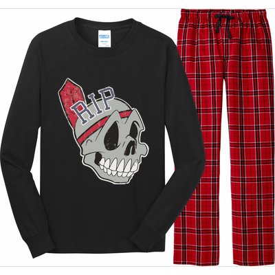 Long Live The Chief Distressed Cleveland Baseball Long Sleeve Pajama Set