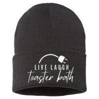 Live Laugh Toaster Bath Sustainable Knit Beanie