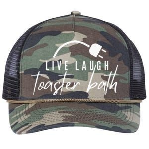 Live Laugh Toaster Bath Retro Rope Trucker Hat Cap