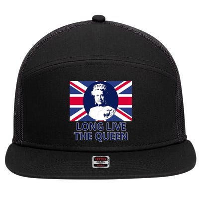 Long Live The Queen Elizabeth 7 Panel Mesh Trucker Snapback Hat