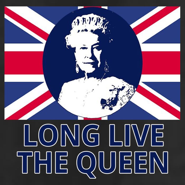 Long Live The Queen Elizabeth 7 Panel Mesh Trucker Snapback Hat