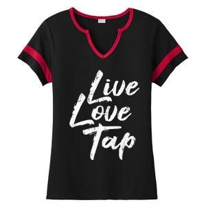 Live Love Tap Tap Dancing Tap Dancer Tap Dance Teacher Ladies Halftime Notch Neck Tee