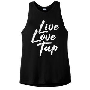 Live Love Tap Tap Dancing Tap Dancer Tap Dance Teacher Ladies PosiCharge Tri-Blend Wicking Tank