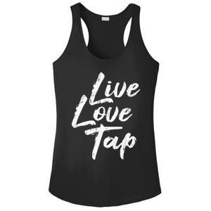 Live Love Tap Tap Dancing Tap Dancer Tap Dance Teacher Ladies PosiCharge Competitor Racerback Tank