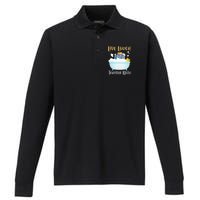 Live Laugh Toaster Bath Performance Long Sleeve Polo