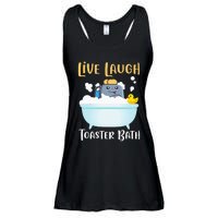 Live Laugh Toaster Bath Ladies Essential Flowy Tank