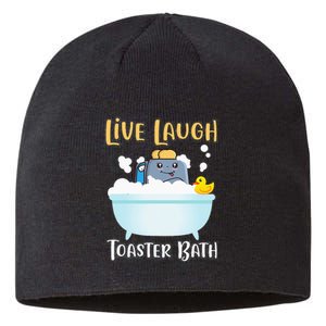 Live Laugh Toaster Bath Sustainable Beanie