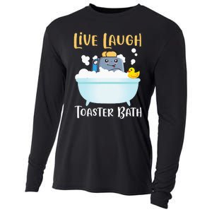 Live Laugh Toaster Bath Cooling Performance Long Sleeve Crew