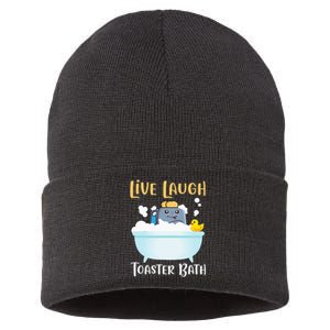 Live Laugh Toaster Bath Sustainable Knit Beanie