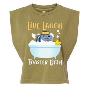 Live Laugh Toaster Bath Garment-Dyed Women's Muscle Tee