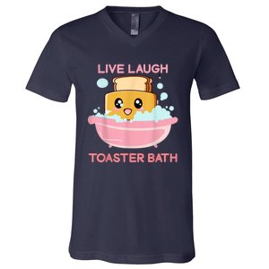 Live Laugh Toaster Bath V-Neck T-Shirt