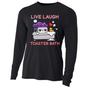 Live Laugh Toaster Bath Cooling Performance Long Sleeve Crew