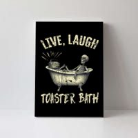 Live Laugh Toaster Bath Skeleton Bathroom Canvas