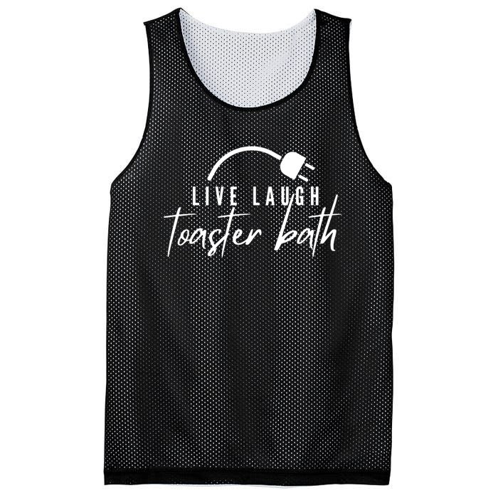 Live Laugh Toaster Bath Mesh Reversible Basketball Jersey Tank