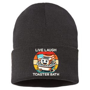 Live Laugh Toaster Bath Sustainable Knit Beanie