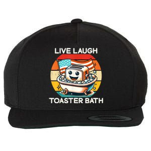 Live Laugh Toaster Bath Wool Snapback Cap