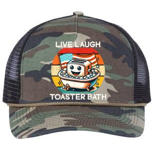 Live Laugh Toaster Bath Retro Rope Trucker Hat Cap