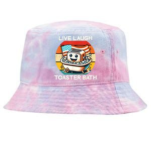 Live Laugh Toaster Bath Tie-Dyed Bucket Hat