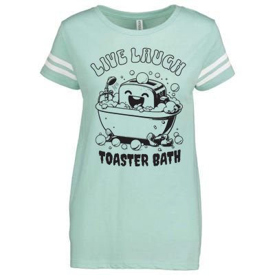 Live Laugh Toaster Bath Vintage Funny Toaster Enza Ladies Jersey Football T-Shirt