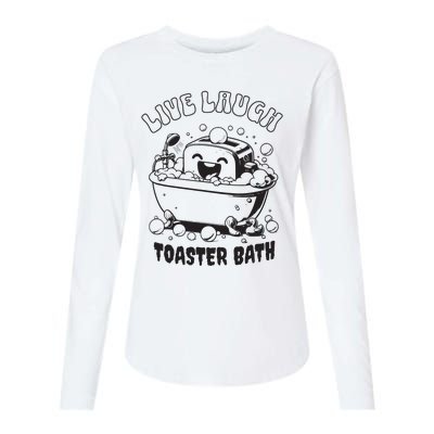 Live Laugh Toaster Bath Vintage Funny Toaster Womens Cotton Relaxed Long Sleeve T-Shirt