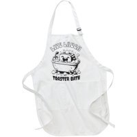 Live Laugh Toaster Bath Vintage Funny Toaster Full-Length Apron With Pockets