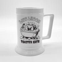 Live Laugh Toaster Bath Vintage Funny Toaster Beer Stein