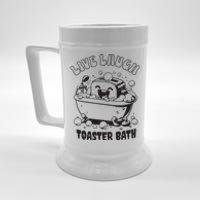 Live Laugh Toaster Bath Vintage Funny Toaster Beer Stein