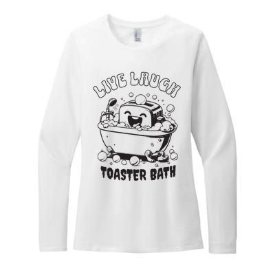 Live Laugh Toaster Bath Vintage Funny Toaster Womens CVC Long Sleeve Shirt