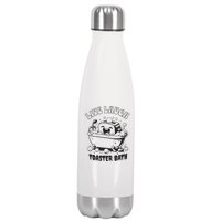 Live Laugh Toaster Bath Vintage Funny Toaster Stainless Steel Insulated Water Bottle