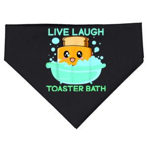 Live Laugh Toaster Bath USA-Made Doggie Bandana